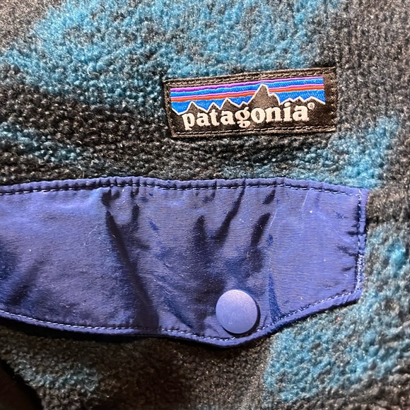 Patagonia Synchilla Snap-T Fleece Pullover Blue Forge Aztec Men’s M Women’s L - Picture 16 of 16
